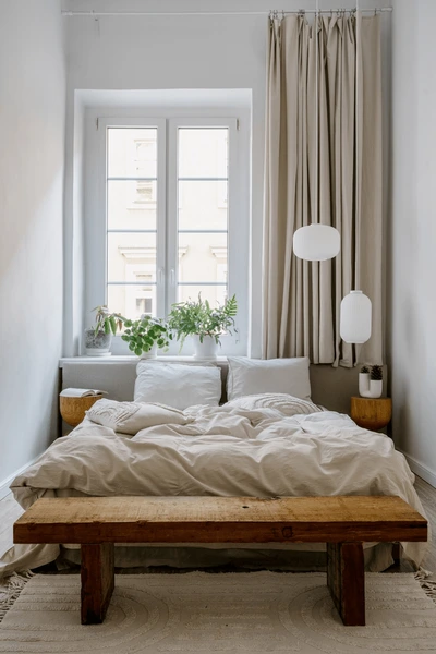 vertical shot bright modern bedroom 600nw 2390615201