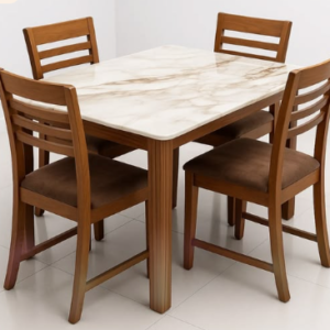 4 seater wooden dining table